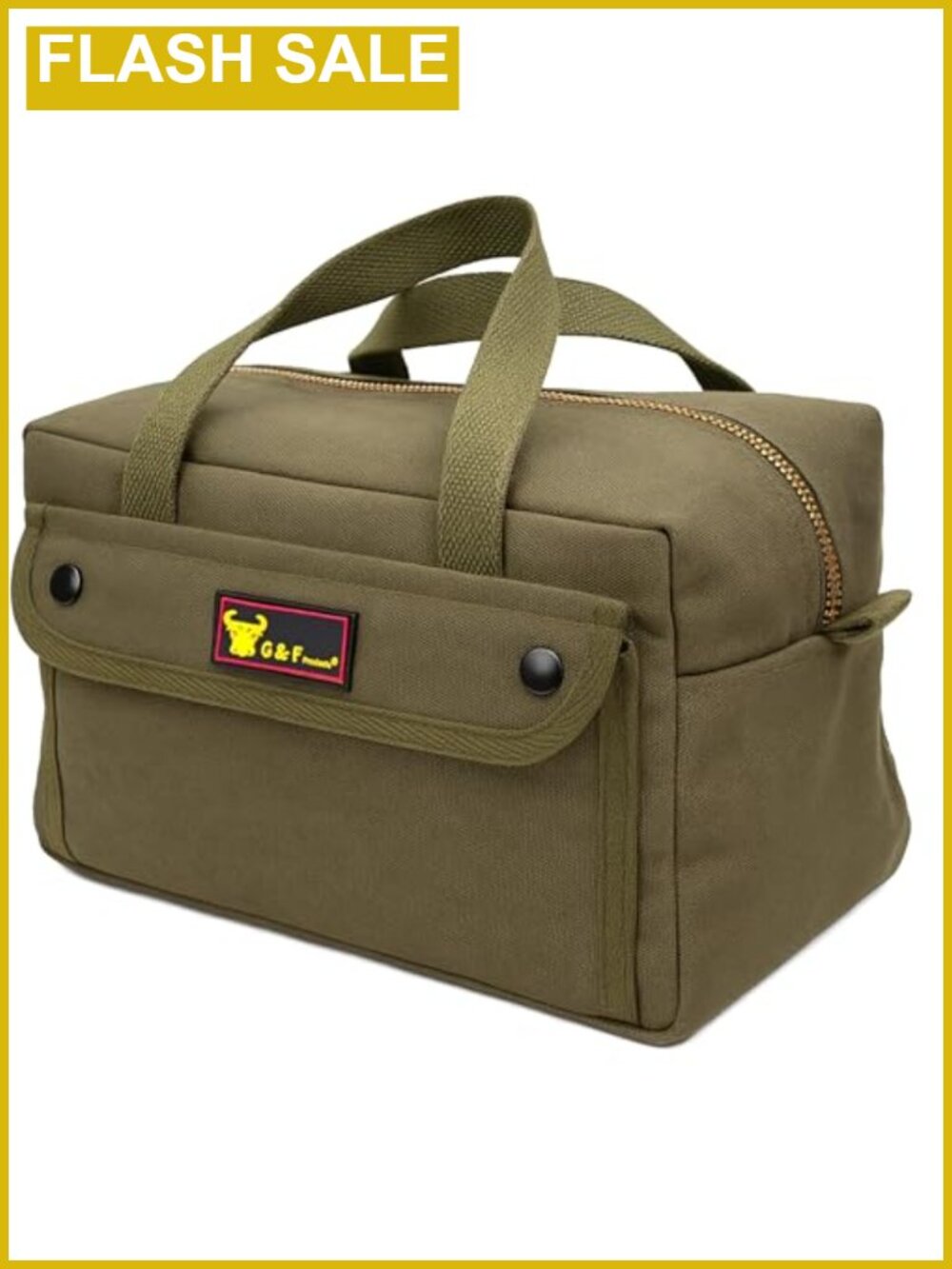 Waxed Canvas Compact Duffle Bag Water-Resistant Military Tool Gym Bag